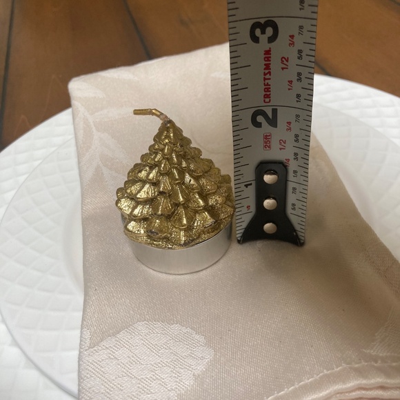 Tea Light Gold Christmas Holiday Candles Set of 6 - Picture 8 of 8